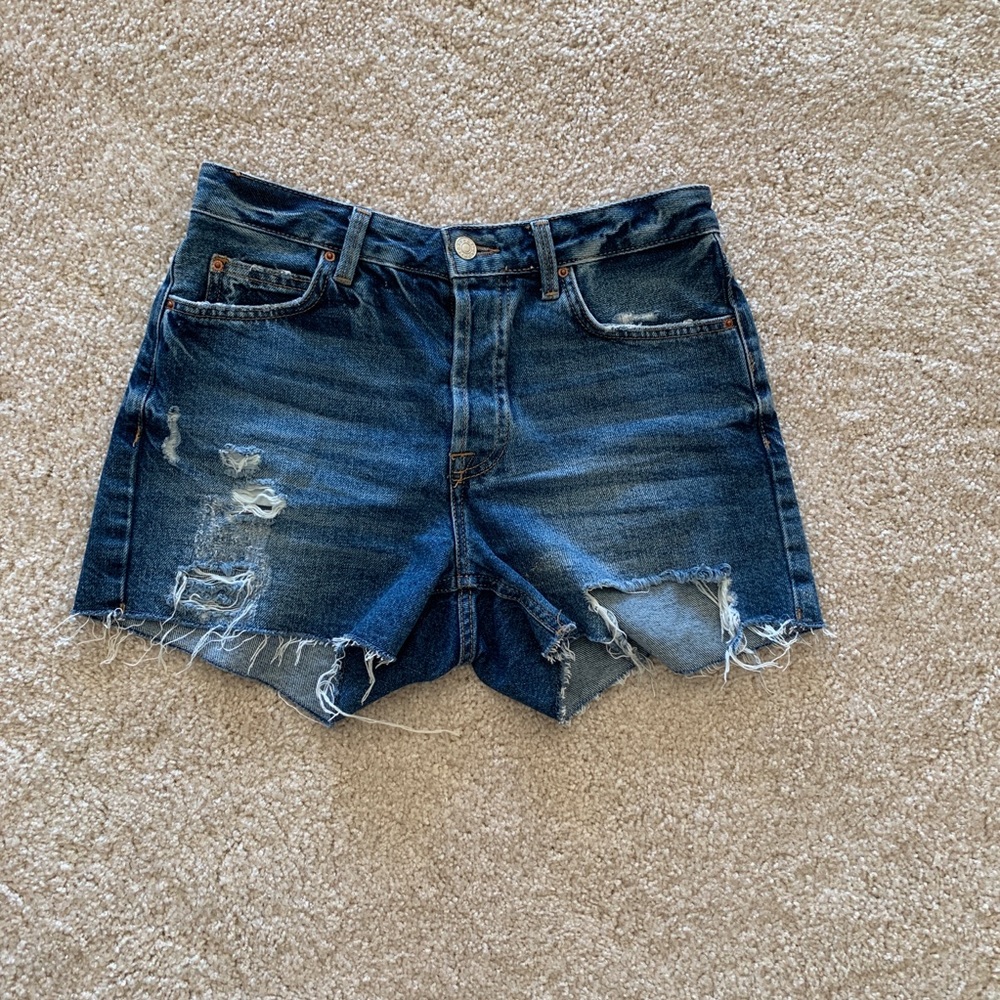 Topshop ashley high waisted shorts